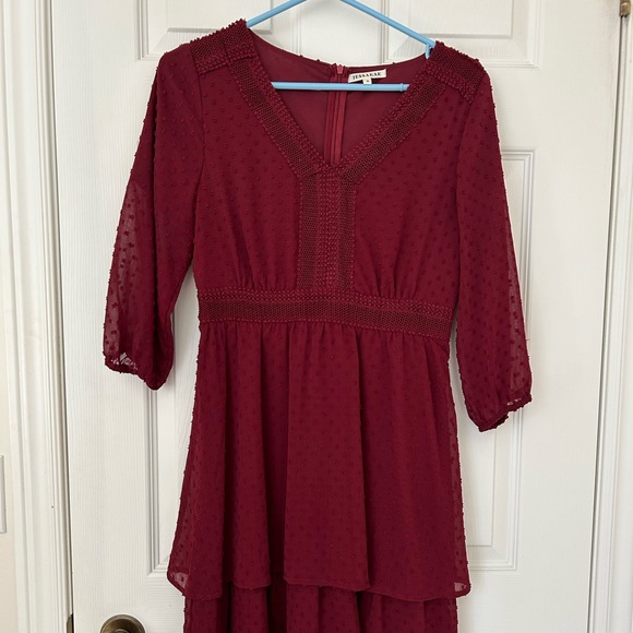 Selena dress in burgundy - Picture 3 of 4